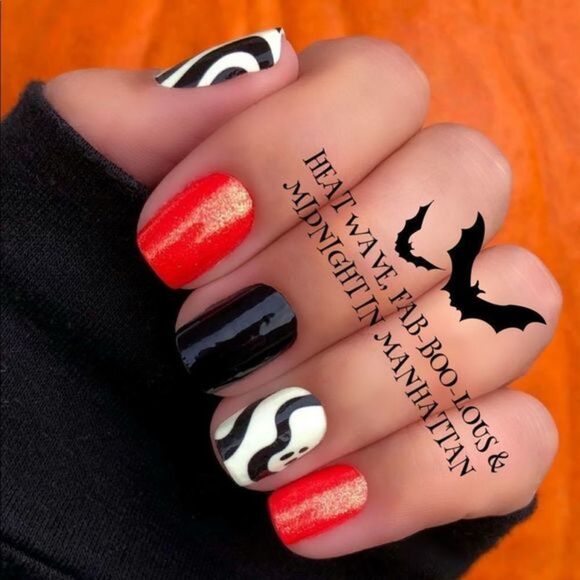 Color Street - LIMITED RETIRED SET - “Heat Wave”, orange, flash of gold glitter - Picture 2 of 10